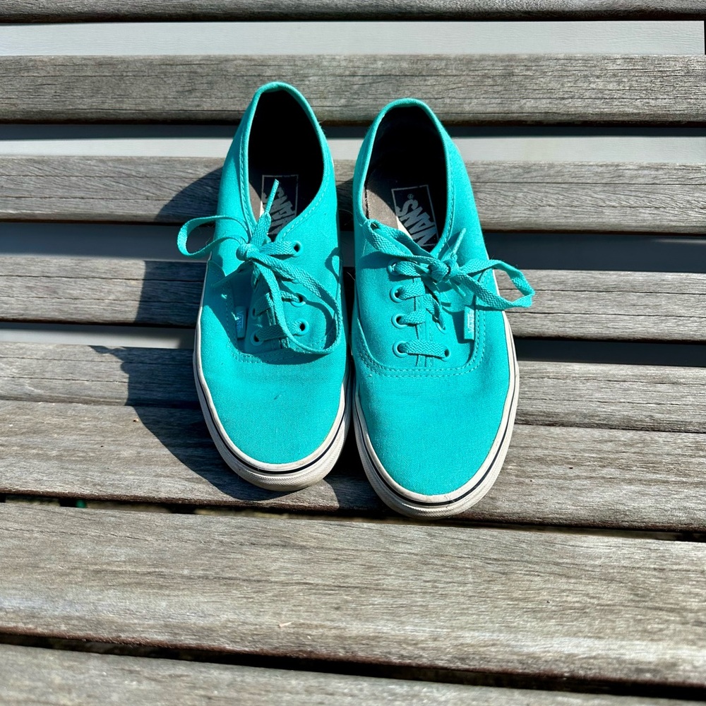 Vans Blue Sneakers with Canvas Upper and Rubber Sole